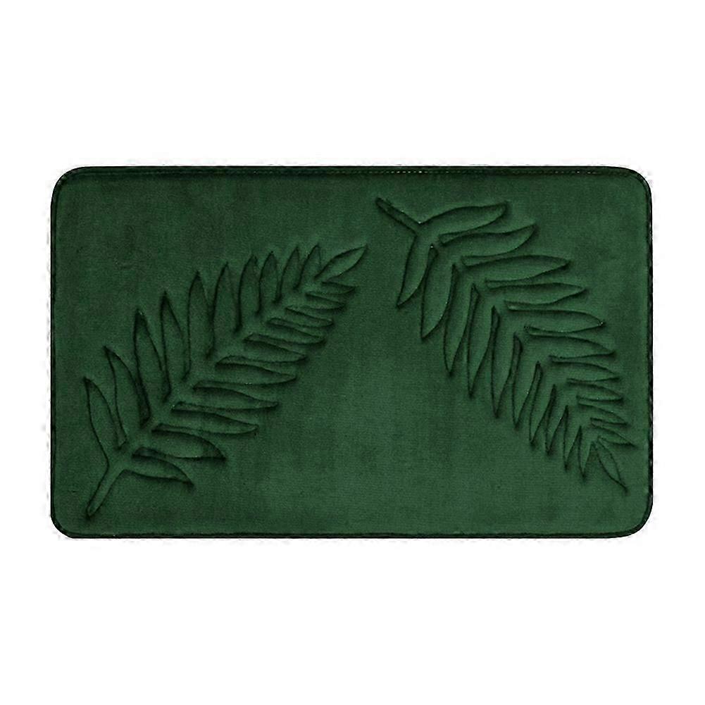 Memory Foam Leaf Bath Mat, Non-Slip, Super Absorbent Microfiber Rug