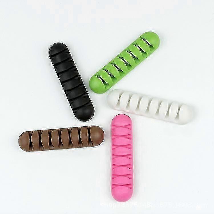 Cable Holder Self-adhesive - Five Cables 5-pack