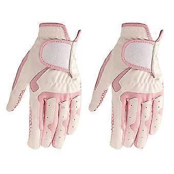 Luvas de golfe femininas, proteção para as mãos, ideais para treino e prática de golfe (2 pares).