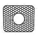 1 Pack, Silicone Sink Protector, Grid Sink Mat, Gray