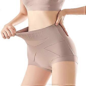 Women'S High Waist Zoned Lifting Shaping Shorts Milk Coffee Color XXL