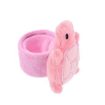 Cute Turtle Figure Slap Wristband for Decor Pink Soft Toy