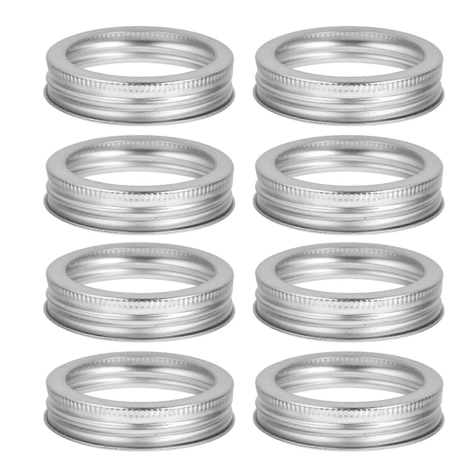 Jar Lids Ring Split-Type Cover for Bottle 48Pcs Silver Bands