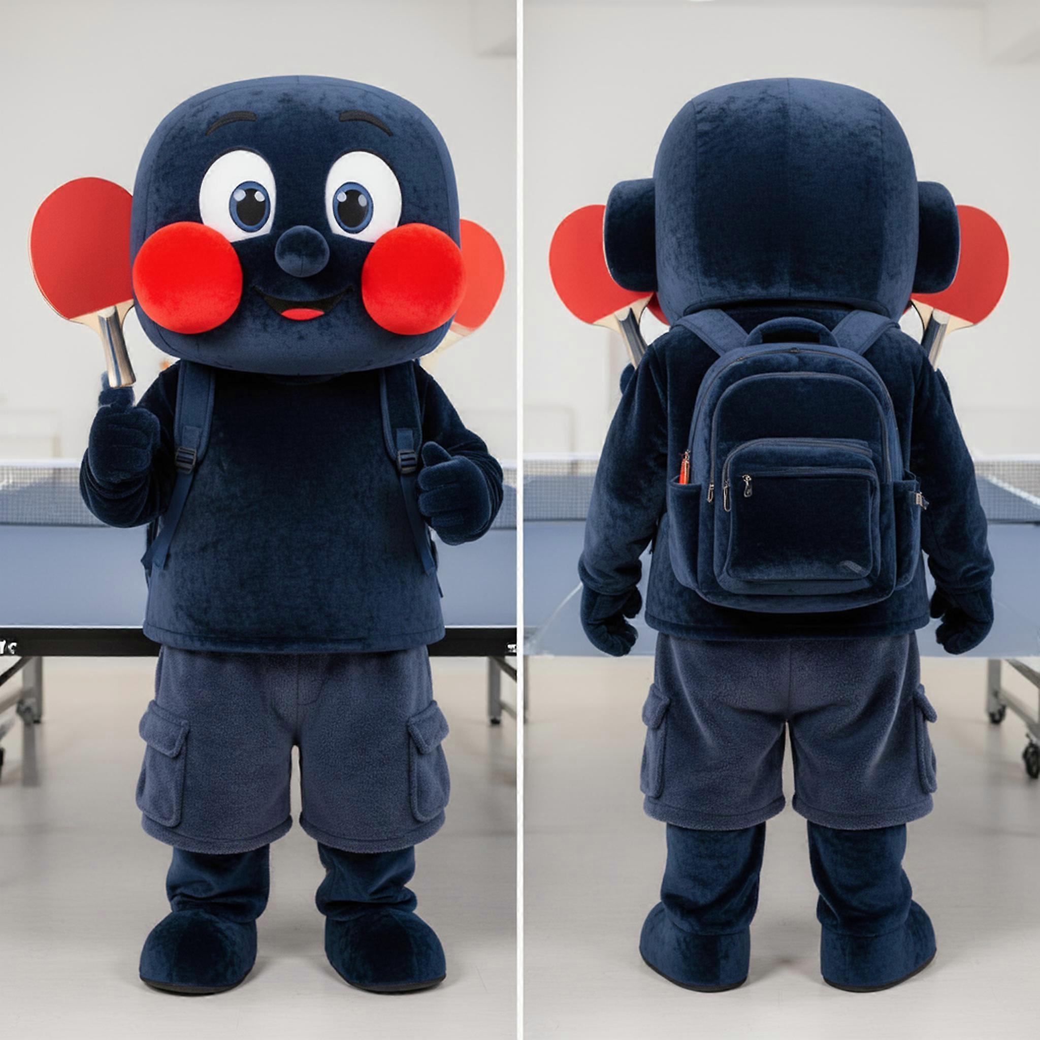 MASTICOT Navy Blue Broad Shouldered Ping Pong Table Mascot