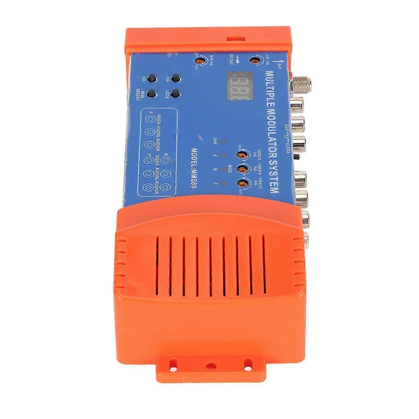 Home Modulator Multi Channels Support PAL NTSC Multiple Modulator System for TV Box AV Source 100?240V US Plug