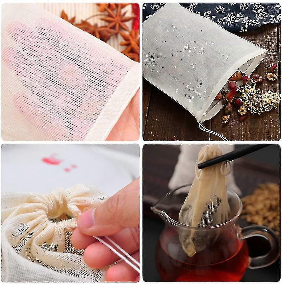 50pcs Multipurpose Reusable Cooking Filter Bag With Drawstring