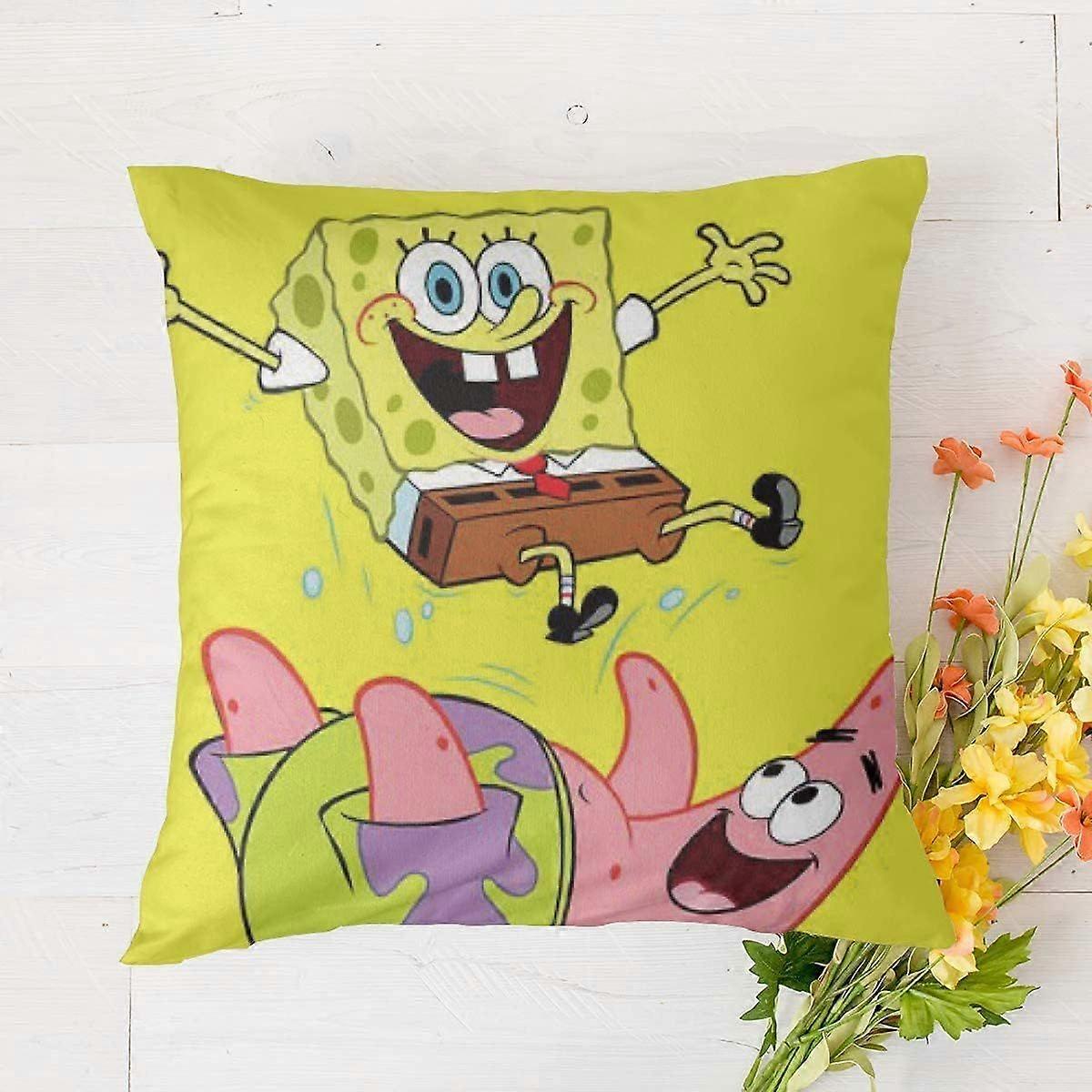 Sponge-Bob Patrick Pillow Covers Soft Solid Cushion Case for Bedroom-Cover a