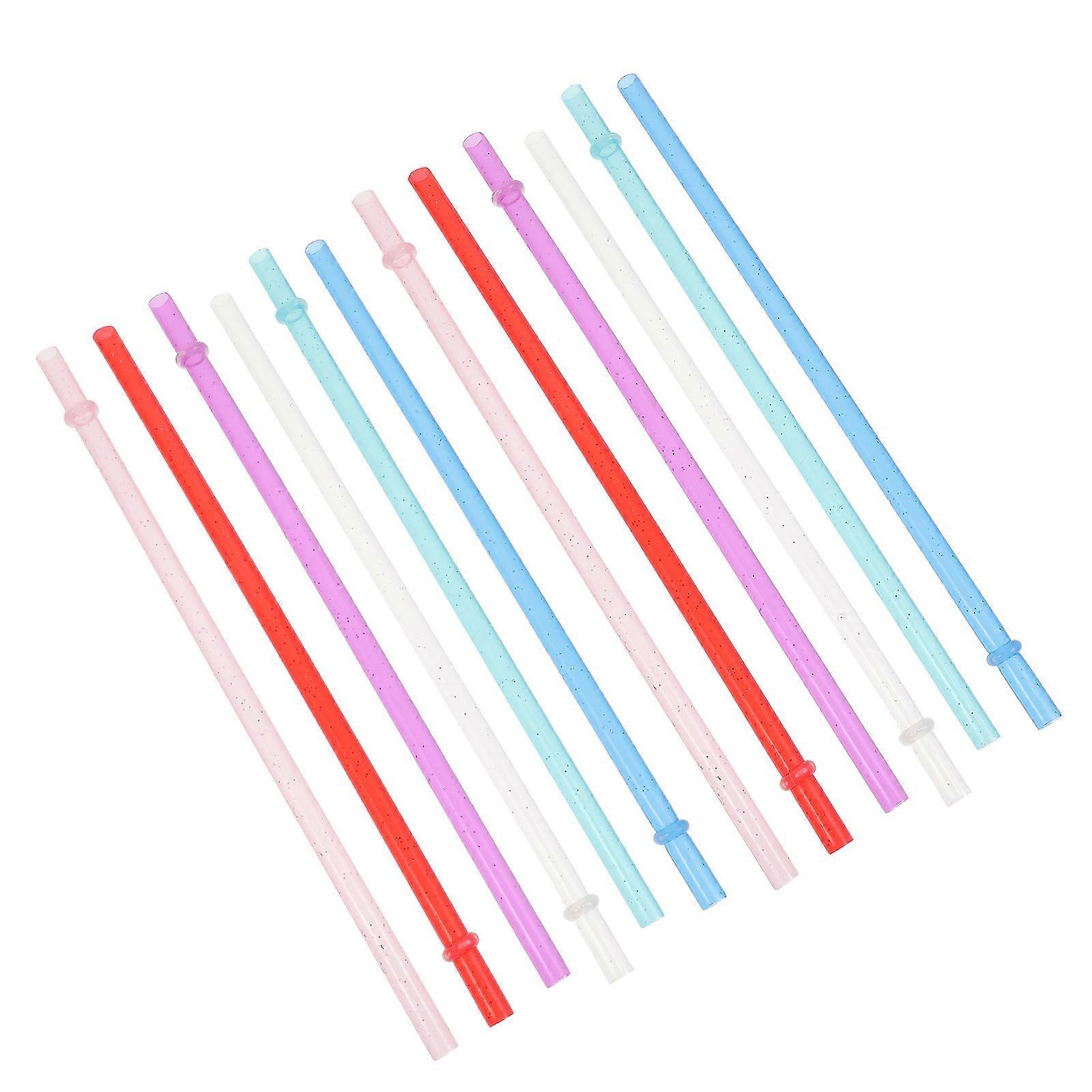 Reusable Colorful Hard Straws Multipurpose Drinking Straw Replacement 1Set