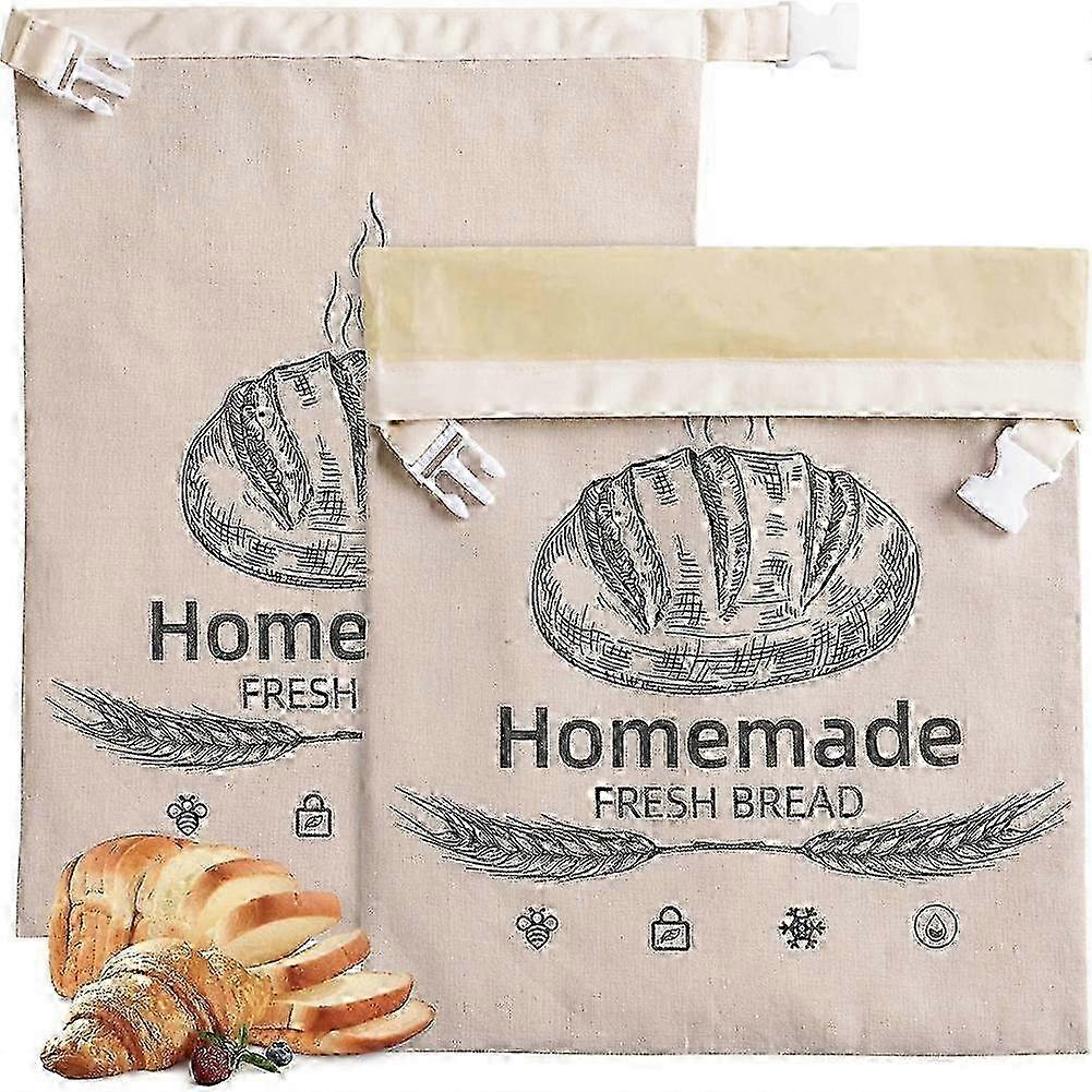 Reusable Beeswax Linen Bread Pouch