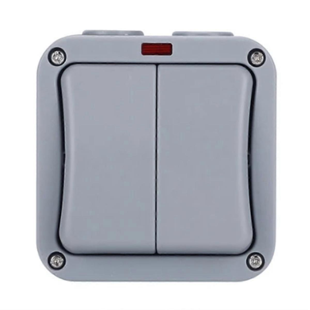 IP66 Wall Electrical Switch 220V Light on Off Security Button (B)