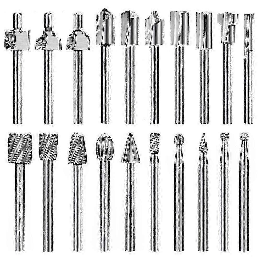 20Pc HSS Router & Burr Bits Set