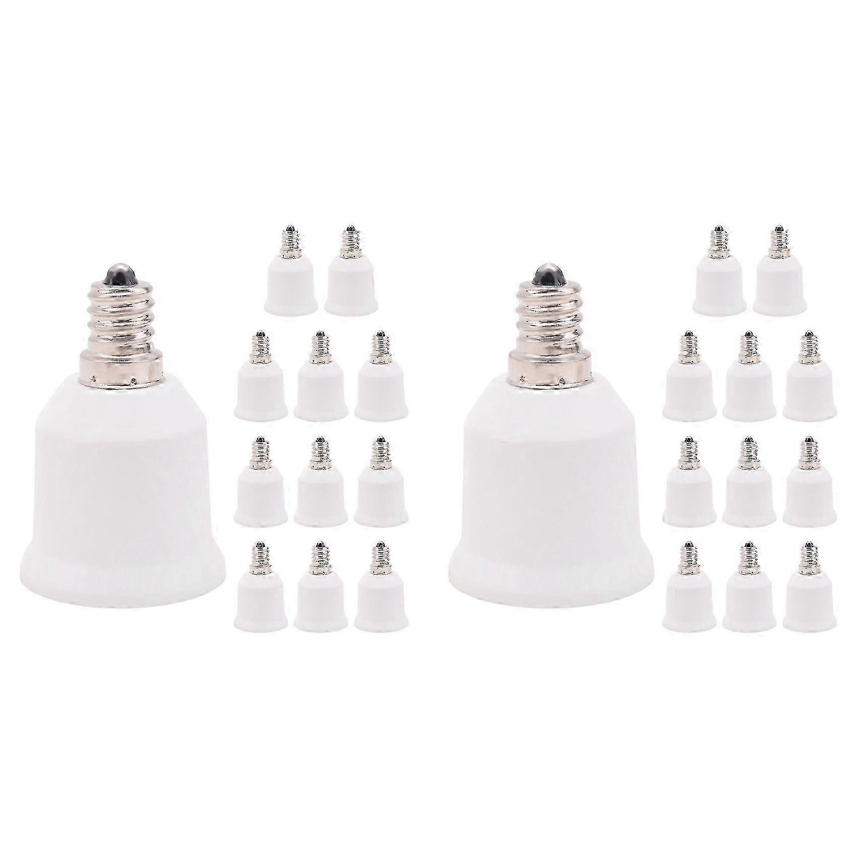 24 Pack E12 to E26 Adapter E12 Light Socket to Medium Base E26 E27 Converter Light Socket Adapter Chandelier Socket