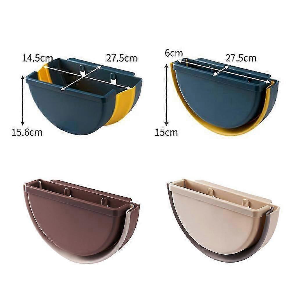 Folding Waste Bin Debris Holder Wall Mounted Garbage Bucket compatible with Storage