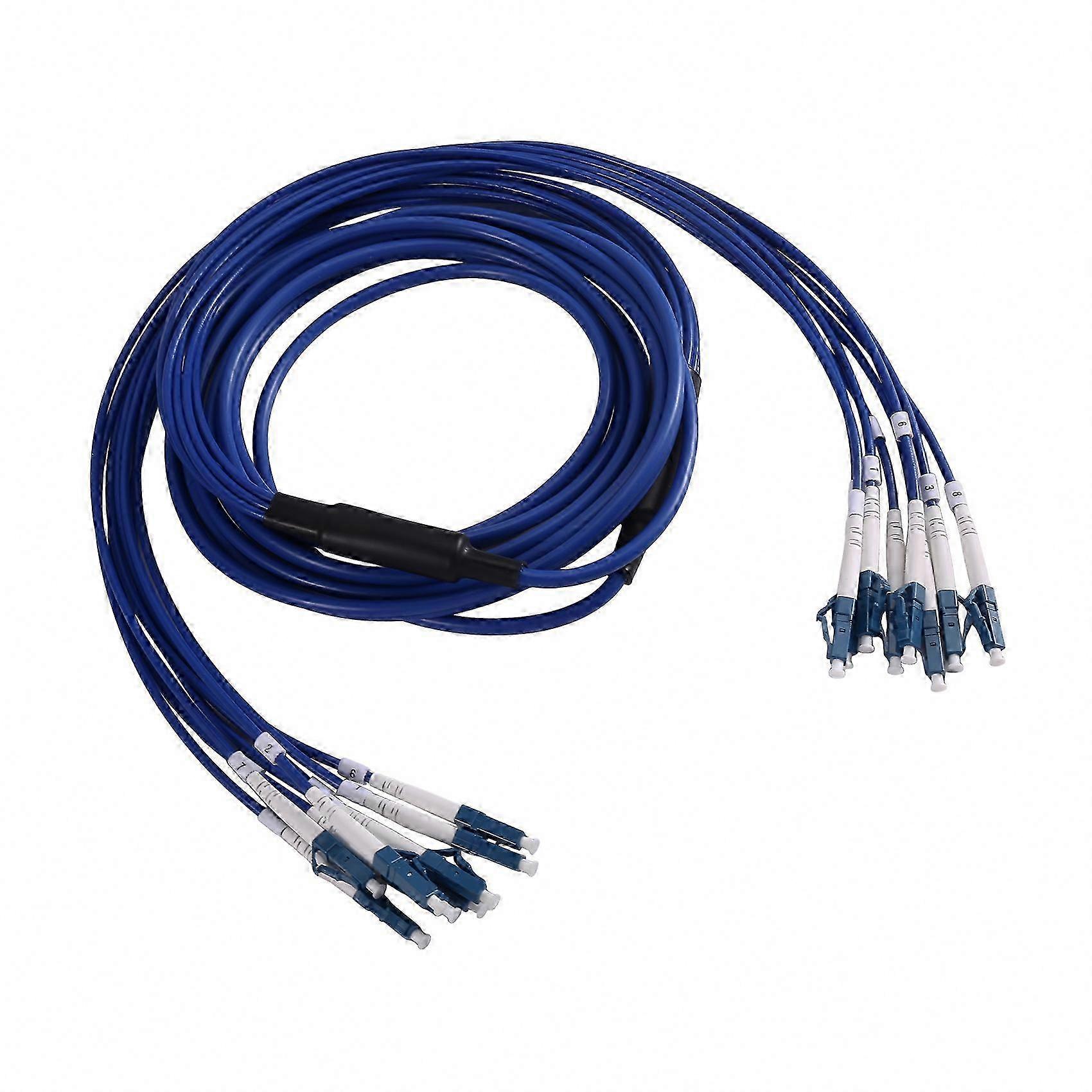 Fiber Optic Patch Cord, Armored 8-Core 8LC-8LC Single Mode Cable