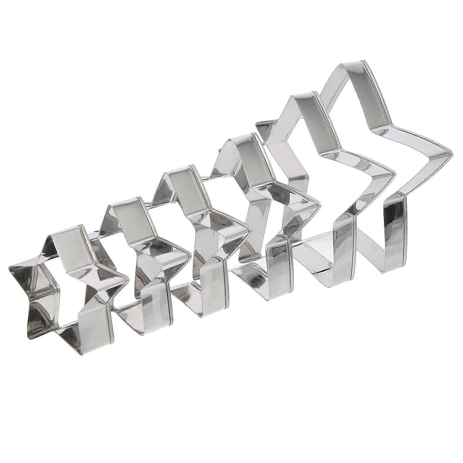 Five-Point Star Baking Cutter Stainless Cookie Molds for 12Pcs Use