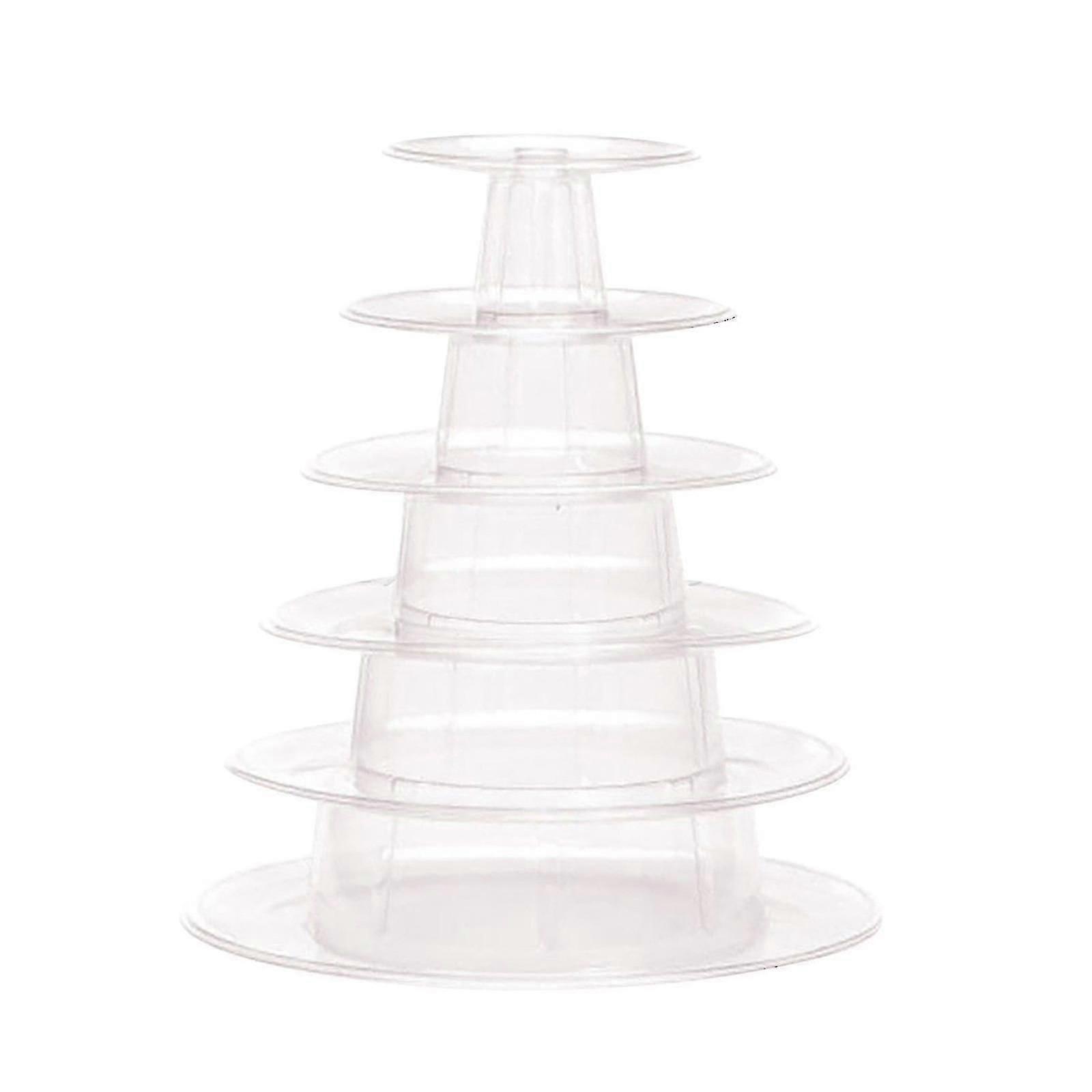Macaron Cake Display Stand 6-layer Round Plastic Cake Tower Stand--