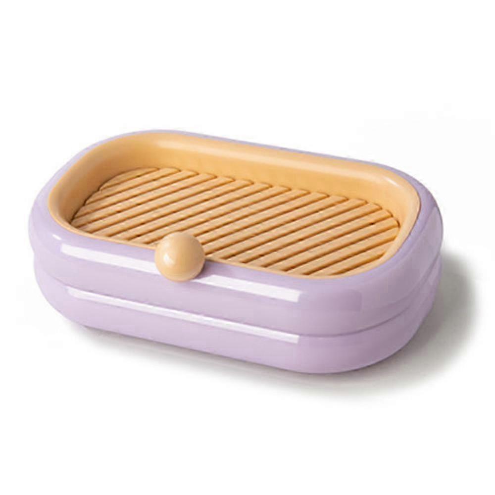 Durable Oval Soap Dish with Drain Tray