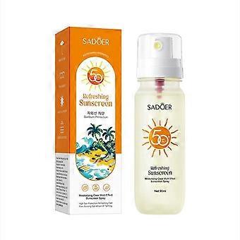 SPF50 / Sunscreen Spray 90ml Refreshing Moisturizing Clear UV Protection Mist Non-Greasy For Face Body Sun Cream