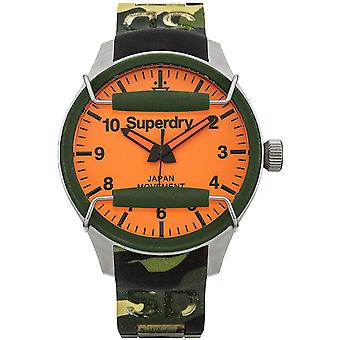 Superdry scuba camo Watch for Quartz Analog Man with SYG129N Rubber Bracelet
