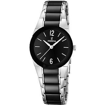 Feast Quartz Analog Woman Watch with Ceramic Bracelet F16534/2