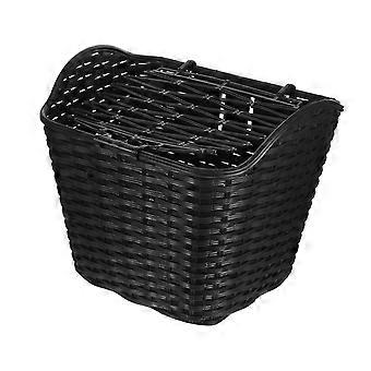 Panier étanche en plastique, panier de vélo résistant à la pluie avec couvercle, couleur noire.