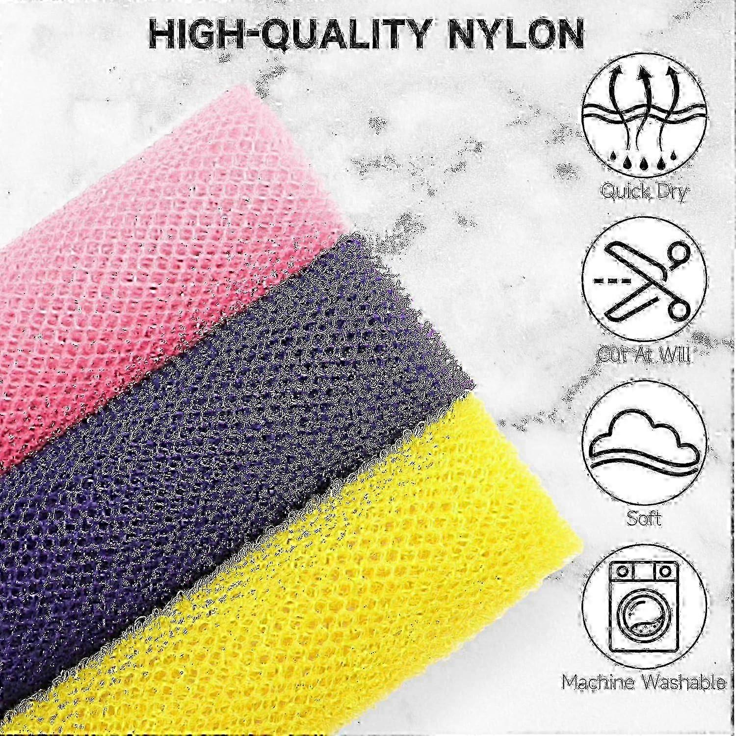 2026 3 Pieces Exfoliating Net compatible Shower or Bath