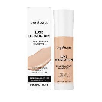 Temperature-Sensitive Color-Adjusting Foundation for Medium Skin Tone Gentle formula, light and natural, portable and skin-friendly