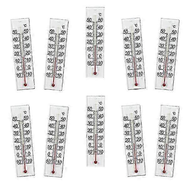 10-Pack Indoor Column Thermometer 10-50C