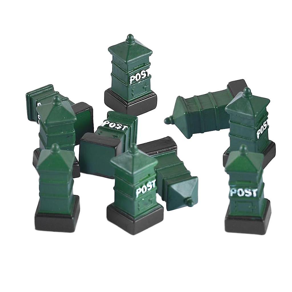 Vintage Postbox Mail Box Miniature Micro Landscap Decor DIY Accessories