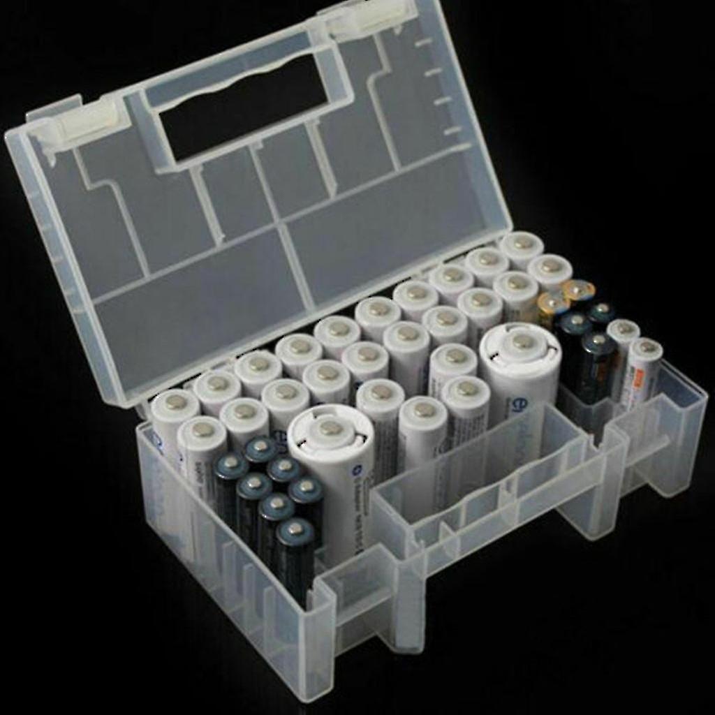 Super Hard Plastic Clear Case Cover Holder Aa/aaa Battery Box Container Bag Case Organizer Box Case With Clips Supplier