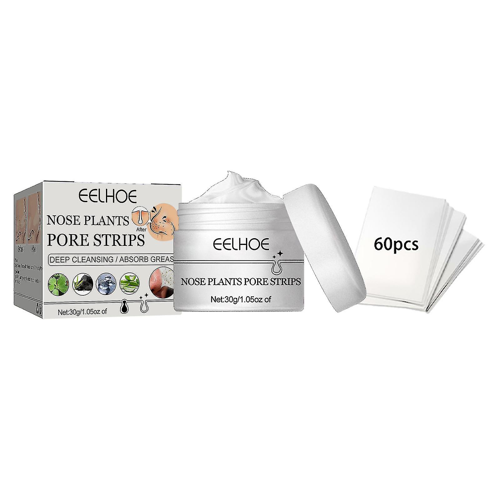 Eelhoe Blackhead הסרת אף מדבקת אקנה נקבובית נקייה שחורה אזור T טיפול לכווץ מדבקת אף תות