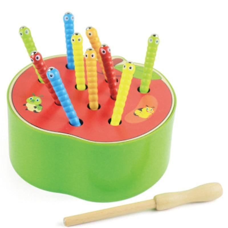 B Capture Worm Game Magnetic Color Cognition Kids Interest Early Educational