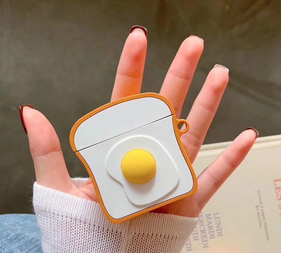 Three-dimensional Toast Silicone Earphone Case For AirPods