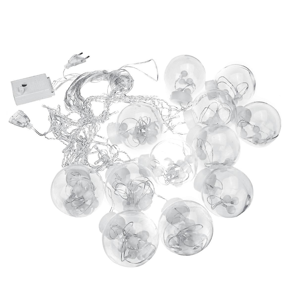 2.5M Warm White Led Curtain Fairy Lights - Colorful Christmas String Lights For Home, Wedding, Party, Holiday Decor, Eu Plug