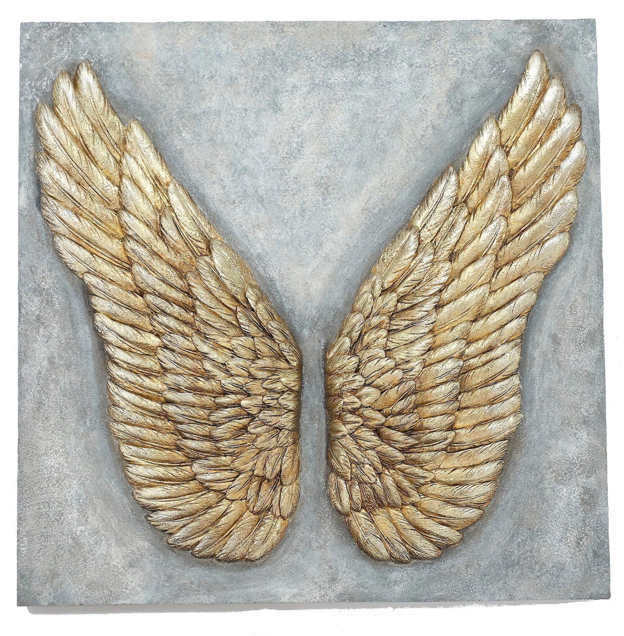 Gold Angel Wing Plaque By Allianceinteriorsltd