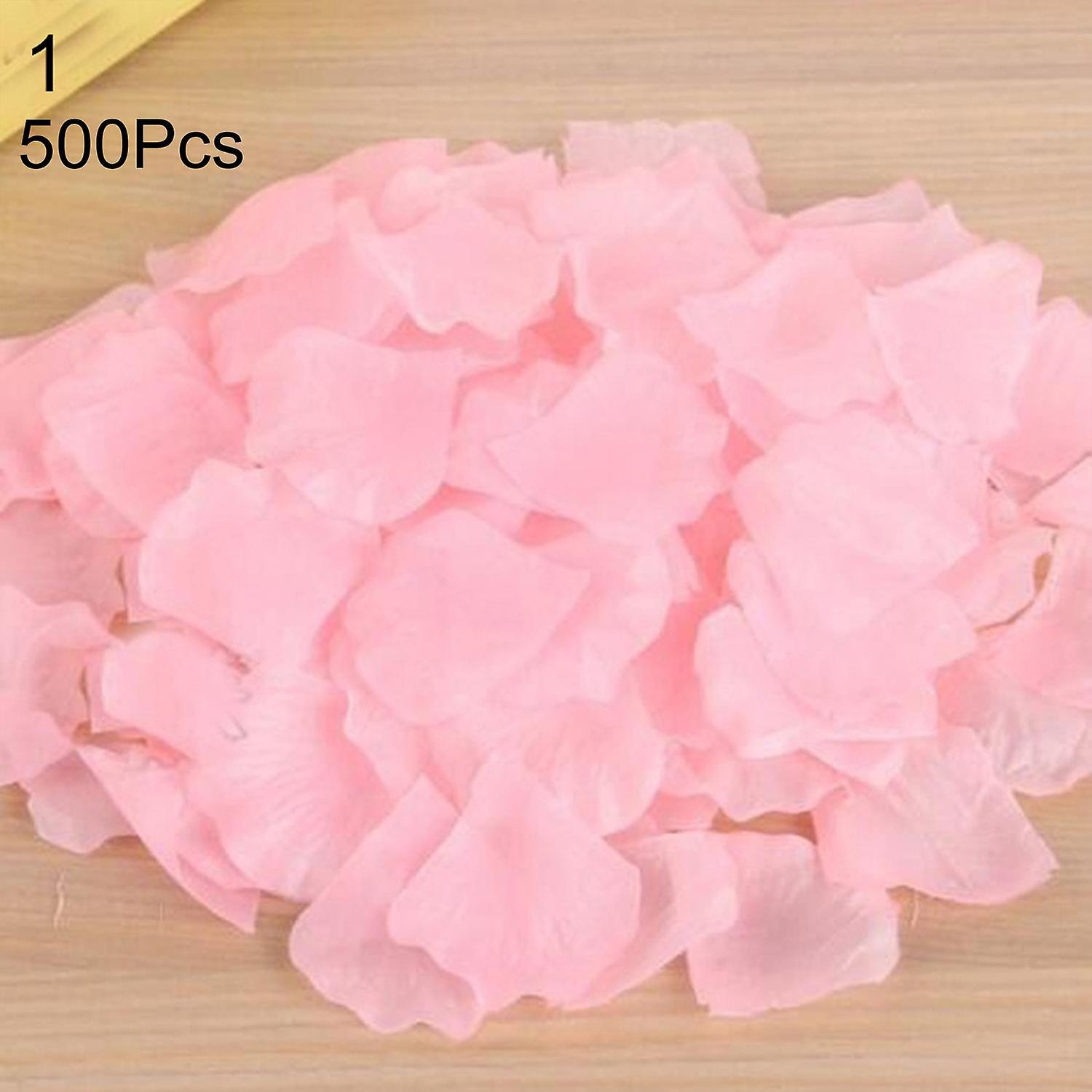 ZHOUBA 500Pcs Wedding Party Decoration Floral Confetti Artificial Rose Flower Petals Pink