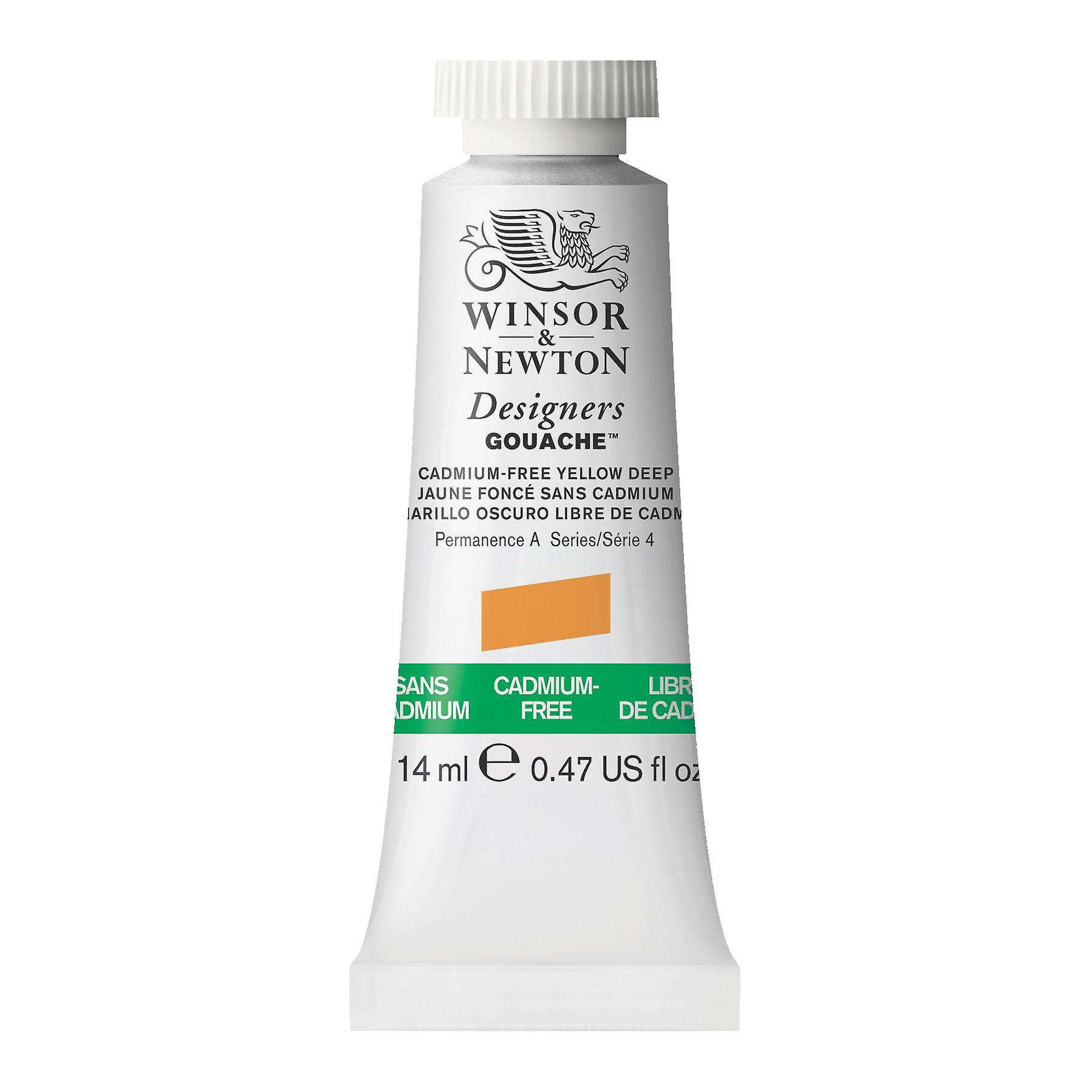 Winsor and Newton Designers Gouache Tube - Cadmium Free Yellow Deep - 14ml