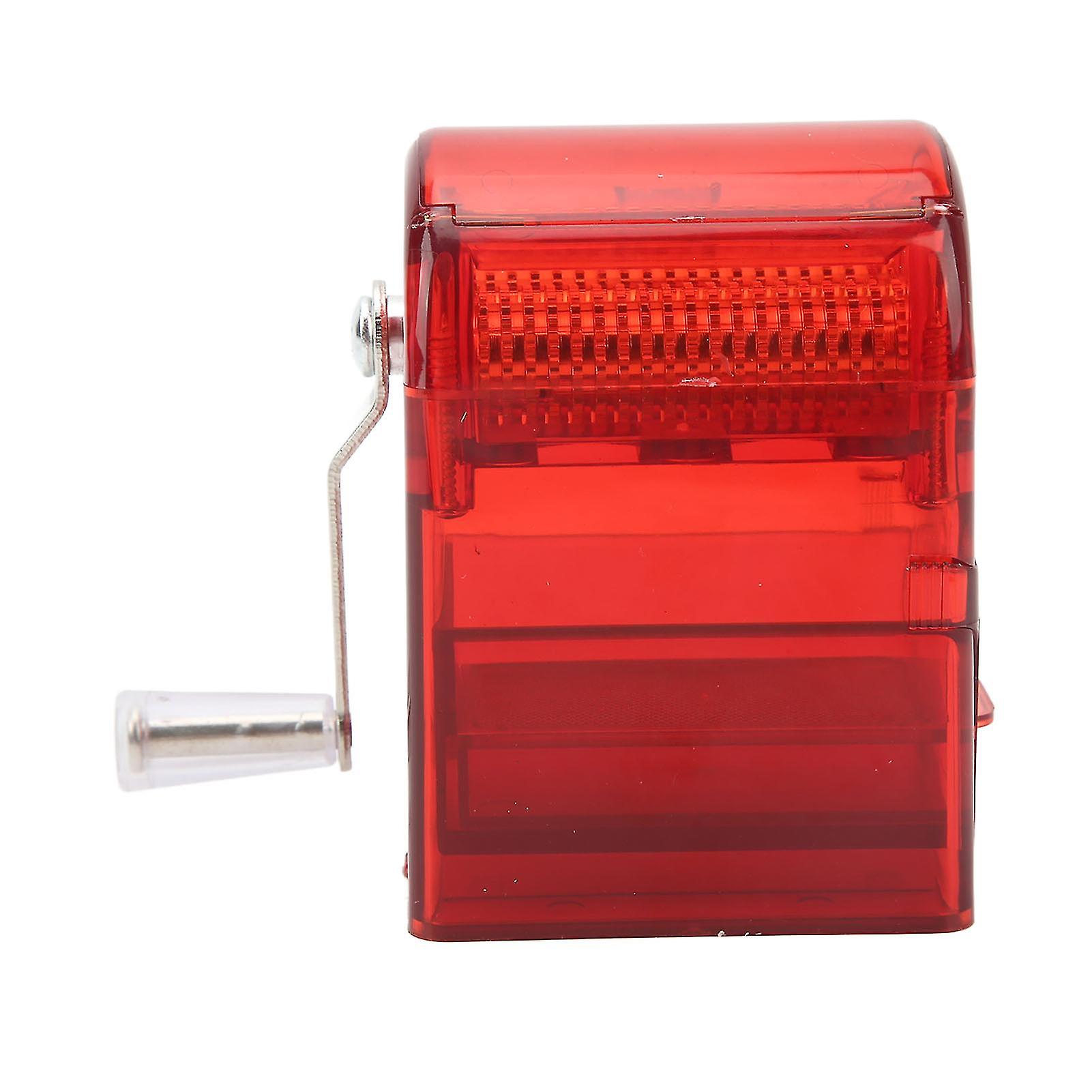 Hand Crank Pattern Smoking Crusher Plastic Cigarette Grinder Hand Operated Hand Crank Smoking Grinder Red