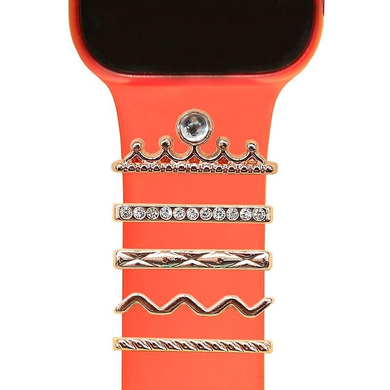 Universal Watch Band Charms Decorative Charms Loops Watch Strap Ornaments with Rhinestone