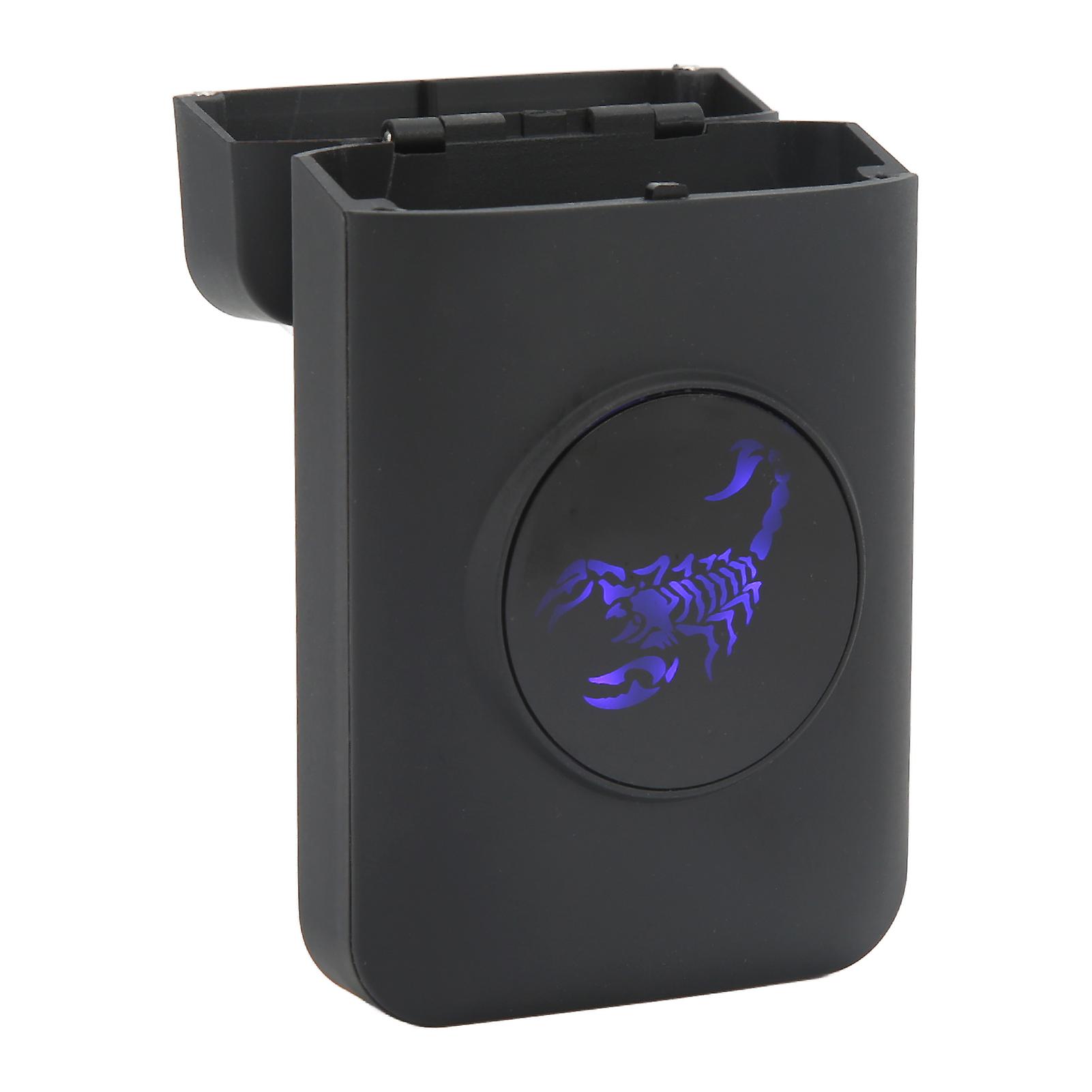 Lighter Cigarette Case Scorpion Pattern USB Charging Multifunction Cigarette Case with Windproof Cigarettes Lighter for Man Black 