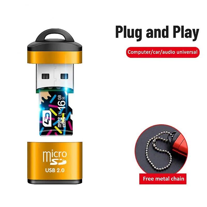 Mini High Speed USB 2.0 Micro SD Card Reader Memory Card Adapter for Computer Laptop Notebooks Keychain Phone Accessories~21181