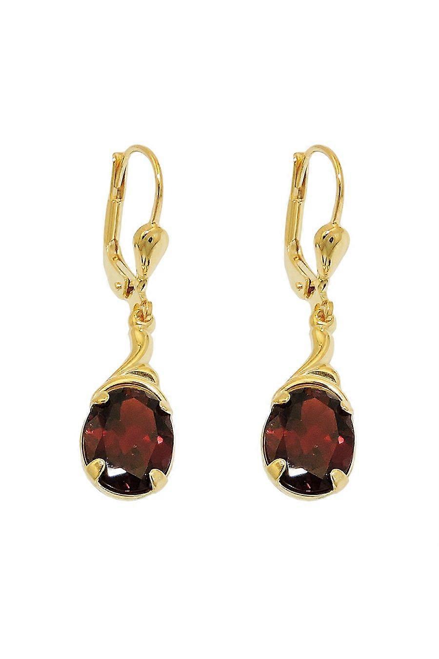 Earrings Real Garnet 8k Gold - Gl431369