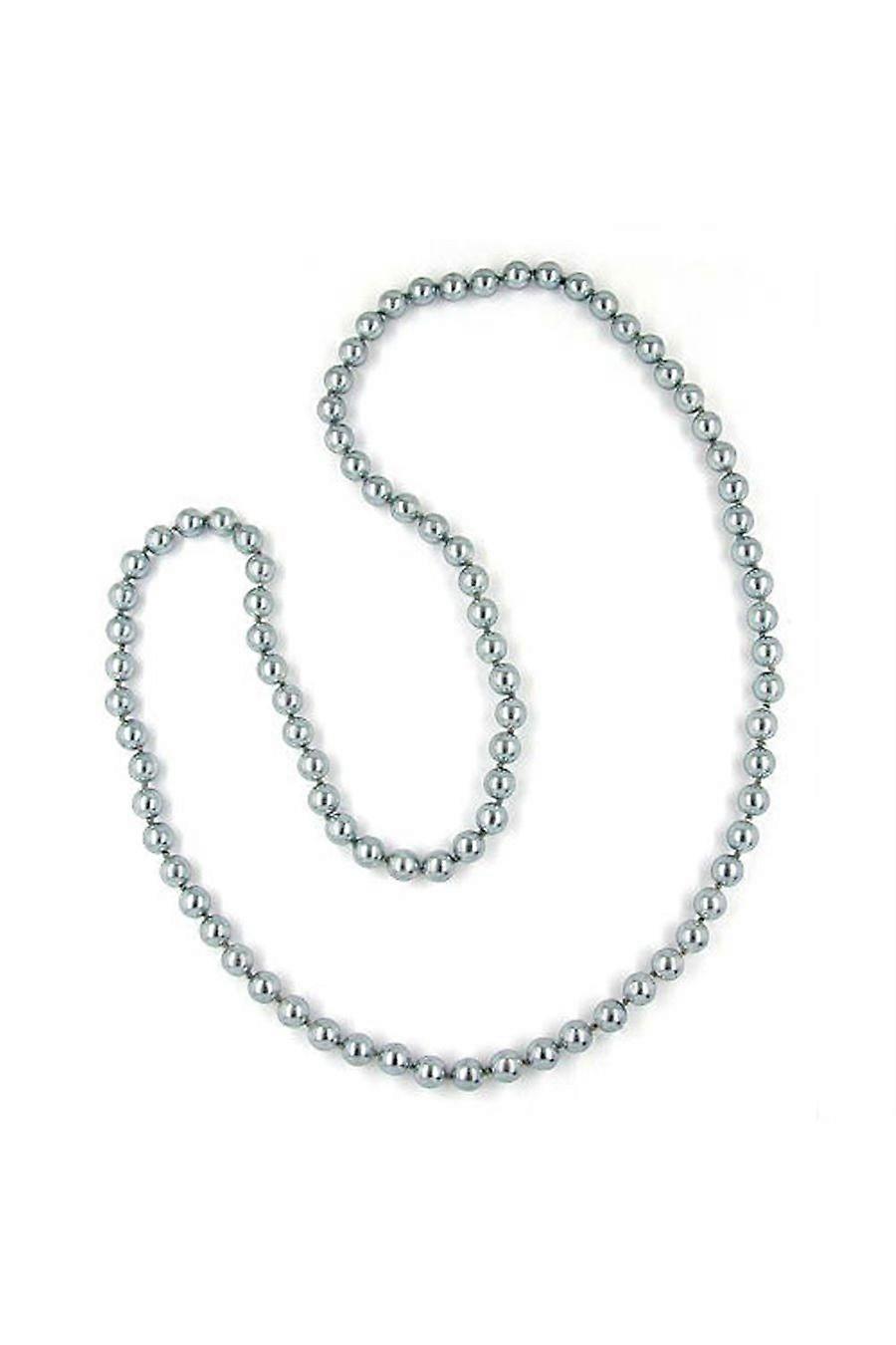 Necklace Glass Beads Anthracite Coloured - Gl00712