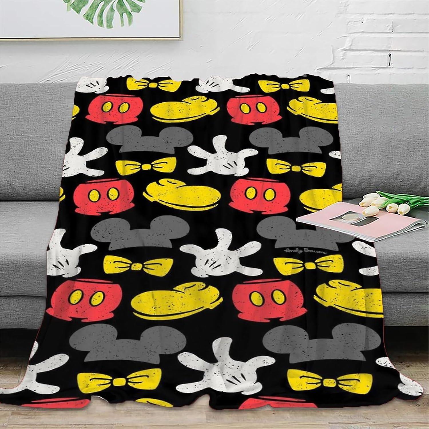 Flannel Blanket Mickey Mouse Super Soft Cozy Warm Microfiber Luxury Fluffy Throw with Cartoon Mouse Patterns Plush Blankets Sofa Bed Blanket,a Good Gi