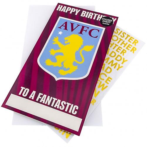 Aston Villa FC Customisable Birthday Card
