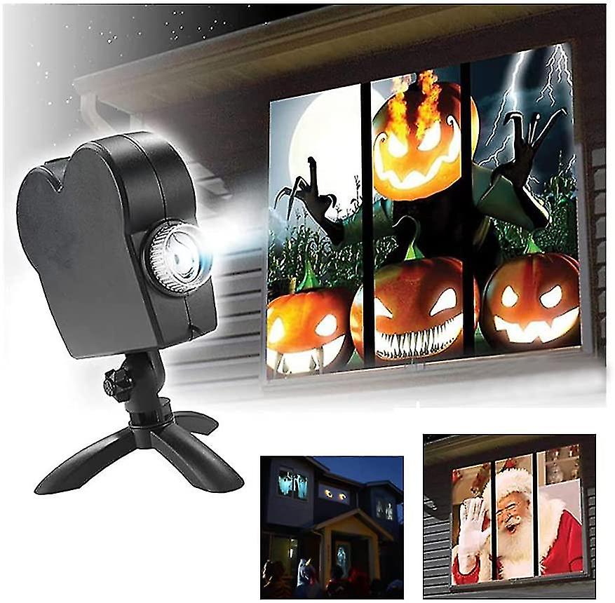 Halloween Christmas Holographic Projector Window Projector Led Holographic Projection Lamp