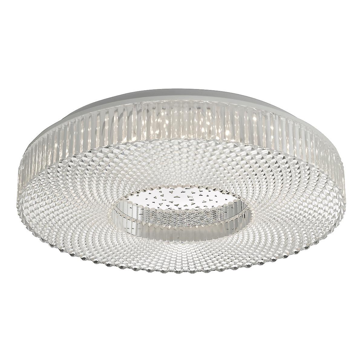 DAR CIMONA Flush Ceiling Light Acrylic Medium LED