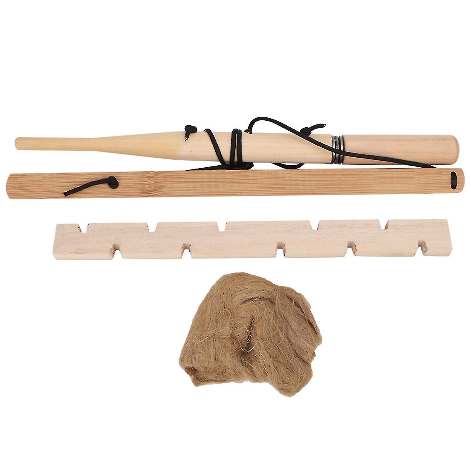 Wood Drilling Fire Making Tool Survival Emergency Ignitor Kit For Outdoor Camping1 Person