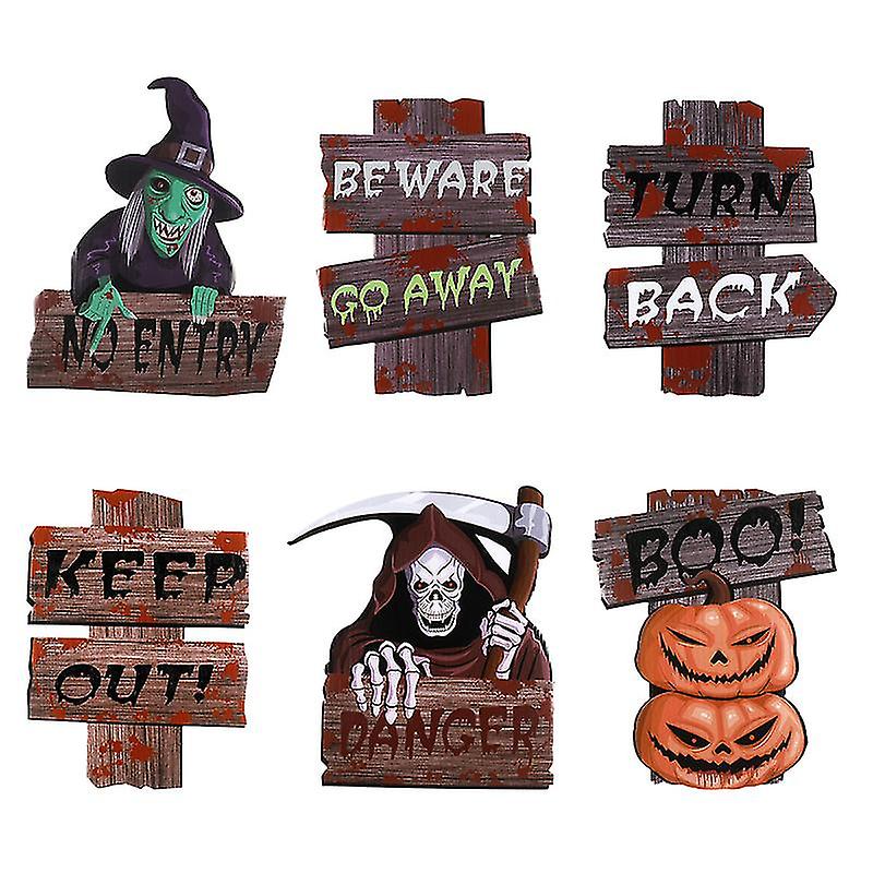 6pcs Halloween Hängeschild