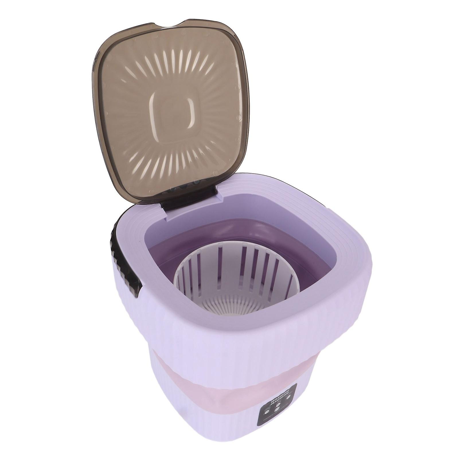10L pliable Mini machine à laver Portable Violet 29.5x29cm US Plug
